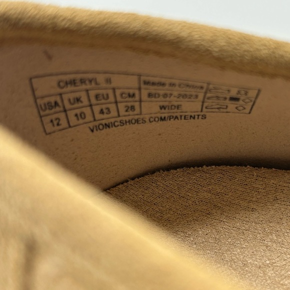 Vionic Cheryl II Suede Loafers Women’s 12W Camel Brown Tan Slip-On Shoes NWB - Picture 10 of 11